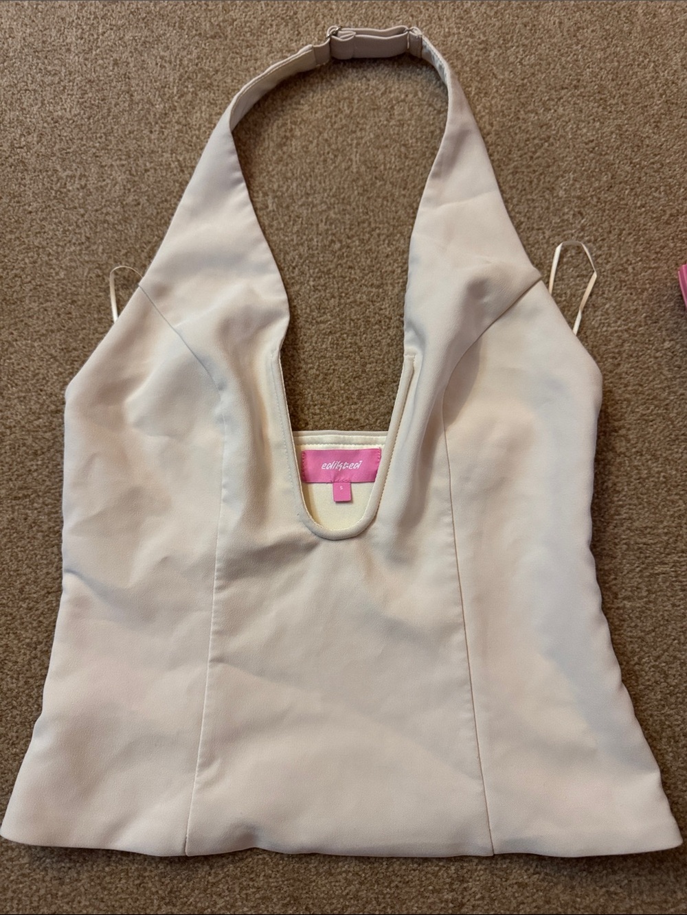 Edikted Halter top in Off-White size small